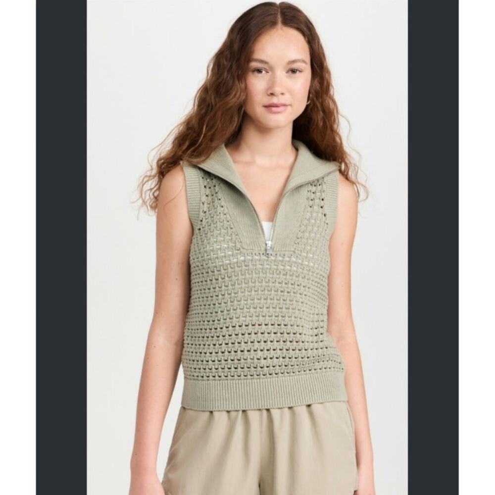 Varley Brains Half Zip Green Tank Size: XS
